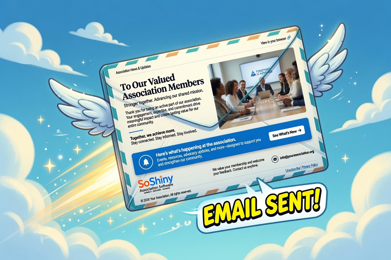 Broadcast email notices to hoa members