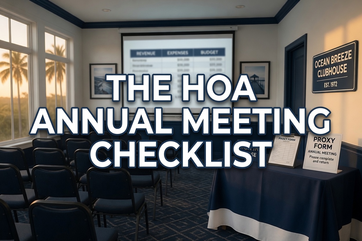 The HOA Annual Meeting Checklist: Notices, Quorum, and the Night Itself