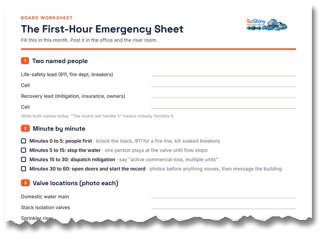 Preview of The First-Hour Emergency Sheet