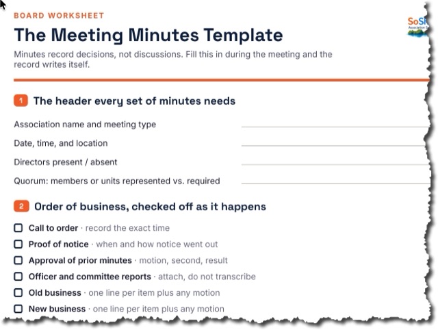 Preview of The Meeting Minutes Template