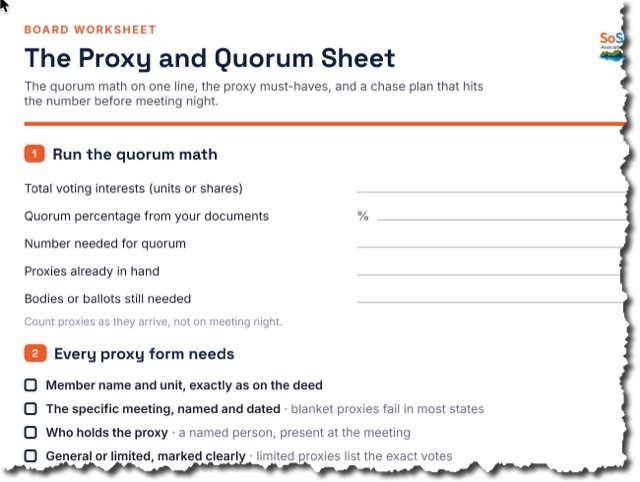 Preview of The Proxy and Quorum Sheet