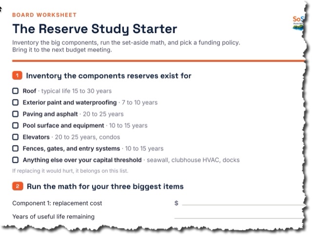 Preview of The Reserve Study Starter