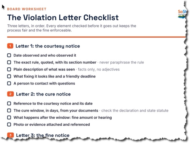 Preview of The Violation Letter Checklist